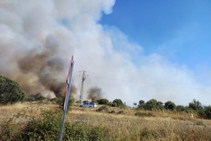 El incendio en la localidad leonesa perteneciente al término municipal de Astorga.