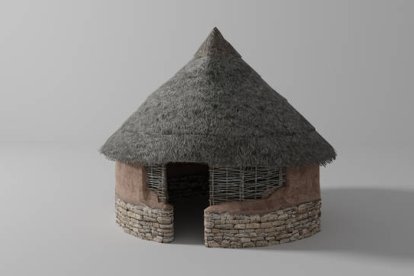 Reconstrucción de una vivienda del castro