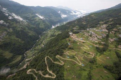 Foto de archivo de una vista aérea de una zona del macizo Annapurna, Nepal. EFE/ Narendra Shrestha