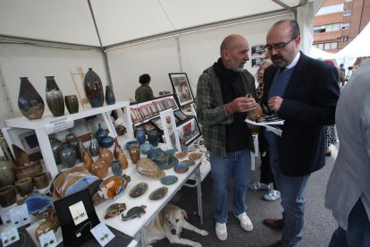 Morala, en su visita a la Feria.