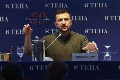 El presidente ucraniano, Volodymyr Zelensky, (Zelenski, Italia, Ucrania) EFE/EPA/MATTEO BAZZI