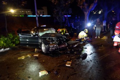 Imagen del accidente en la avenida del Canal.