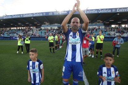 Imagen del partido homenaje al jugador blanquiazul.