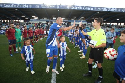 Imagen del partido homenaje al jugador blanquiazul.