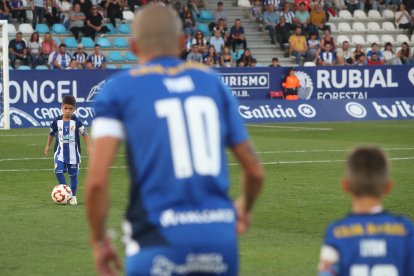 Imagen del partido homenaje al jugador blanquiazul.