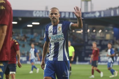 Imagen del partido homenaje al jugador blanquiazul.