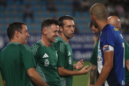 Imagen del partido homenaje al jugador blanquiazul.