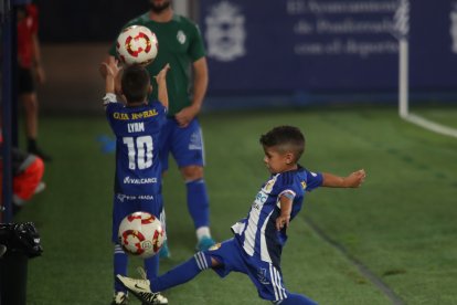 Imagen del partido homenaje al jugador blanquiazul.