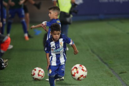 Imagen del partido homenaje al jugador blanquiazul.