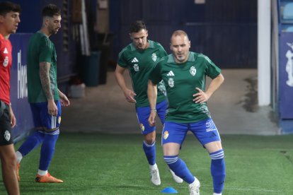 Imagen del partido homenaje al jugador blanquiazul.