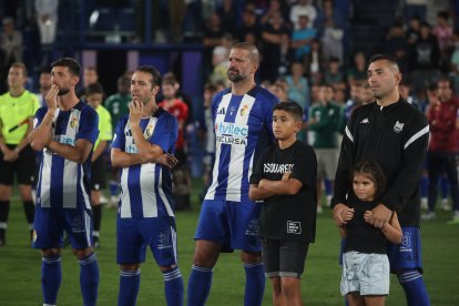 Imagen del partido homenaje al jugador blanquiazul.