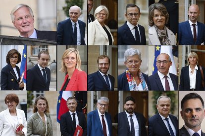 Paris (France), 23/09/2024.-El nuevo gobierno francés presidido por el primer ministro, Michel Barnier. EFE/EPA/YOAN VALAT/TERESA SUAREZ