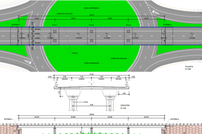 Plano de detalle de la estructura de la N-120.