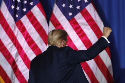 El candidato republicano a la Presidencia de Estados Unidos, Donald Trump, durante un acto de campaña. EFE/ David Maxwell