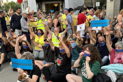 Concentración contra la ´ley mordaza´ ante el Congreso de los Diputados de Madrid el pasado junio. EFE/ Nahia Peciña.