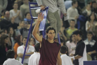 Rafel Nadal arrebató la vivtoria del Masters Ciudad de León a Fernando Verdasco, en 2024.