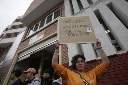 Protesta del sindicato de estudiantes.