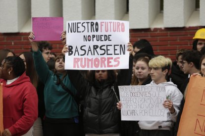 Protesta del sindicato de estudiantes.