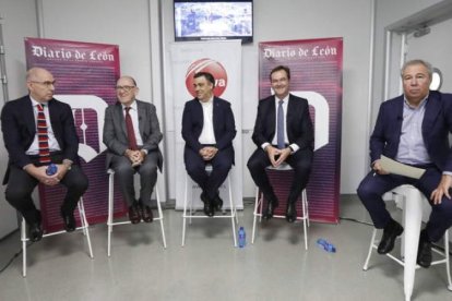 Javier Vega, Eduardo Diego, Joaquín S. Torné y Juan María Vallejo, en la jornada.