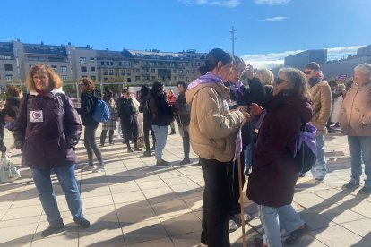 Manifestación en León contra la violencia machista.