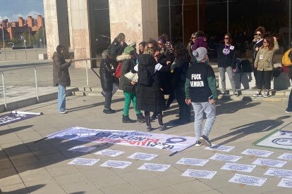 Manifestación en León contra la violencia machista.