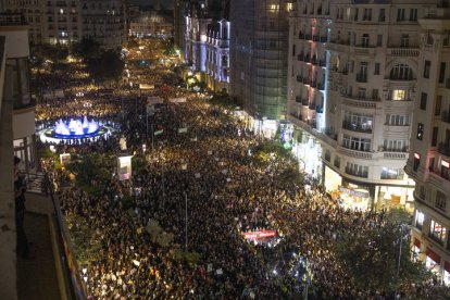 Las imágenes de la protesta en Valencia.