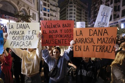 Las imágenes de la protesta en Valencia.