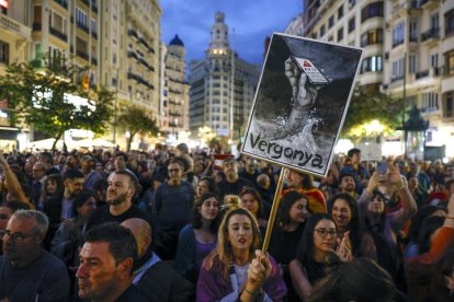 Las imágenes de la protesta en Valencia.