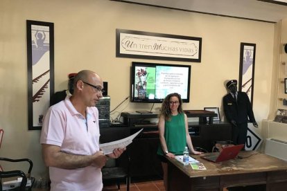 Javier Rodríguez, durante el curso de verano sobre memoria democrática en Cistierna este verano.