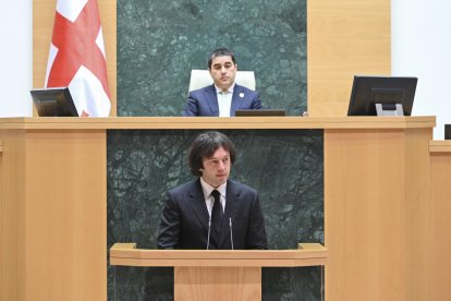 Imagen de Archivo del primer ministro, Irakli Kobajidze,
                      EFE/Oficina de prensa del Parlamento georgiano / SOLO USO EDITORIAL/SOLO DISPONIBLE PARA ILUSTRAR LA NOTICIA QUE ACOMPAÑA (CRÉDITO OBLIGATORIO)