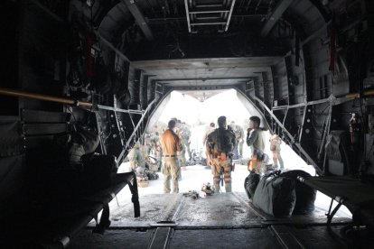 Vista del operativo del Ejército israelí en el que más de 100 soldados de la Unidad Shaldag registraron y desmantelaron un complejo subterráneo que, según aseguraron, se utilizaba para la fabricación de misiles de precisión en Siria.EFE/Ejército Israelí