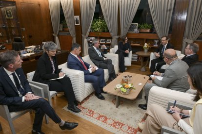 El presidente del Estado de Israel, Isaac Herzog, se reunió este miércoles con la presidenta de Cruz Roja Internacional, Mirjana Spoljaric.