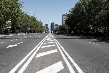 Vista del Paseo de la Castellana de Madrid.EFE/ Mariscal/Archivo