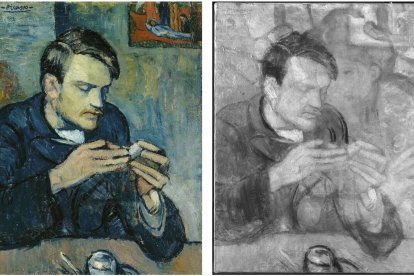 La obra en la que ha aparecido el retrato de una mujer.