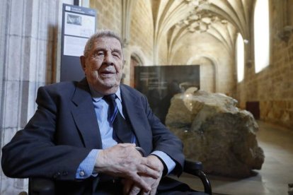Josep Sala, que fue preso de San Marcos, en 2021, durante el homenaje a las víctimas.
