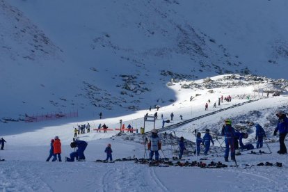 Estación invernal de San Isidro, en Puebla de Lillo.