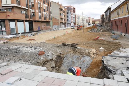 Imagen de este las obras este lunes.