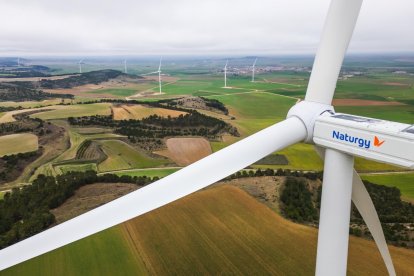 Molino de energía eólica.