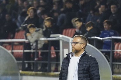 Javi Rey, durante el partido de la primera vuelta ante el Ourense CF en O Couto.