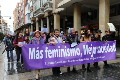 Manifestación por las calles de Palencia.