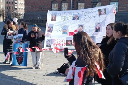  Manifestación de familias groenlandesas en Copenhague (Dinamarca).
