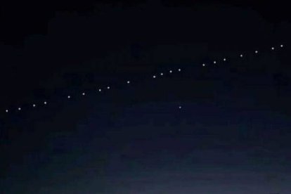 Las Starlink de Elon Musk son visibles en el espacio.