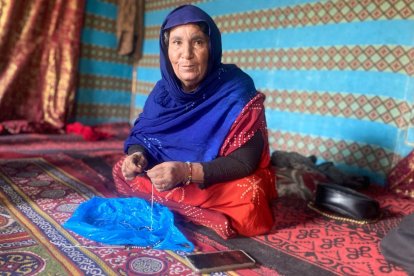Aziza Haddan, de 68 años y nacida en Guelta en la época colonial.