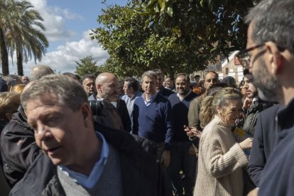 Feijóo y el presidente de Castilla-La Mancha, García-Page ayer, en Talavera.