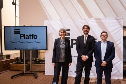 El ministro de Cultura, Ernest Urtasun durante la presentación de la versión beta de la Plataforma Fílmica Online Española (PLATFO), este miércoles en Madrid.