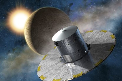 Fotografía de 2014 de la sonda espacial Gaia, entonces el telescopio más complejo construido en Europa.