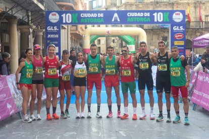 Raúl Celada y Nuria Lugueros fueron los dos grandes campeones en los 10K de Astorga.