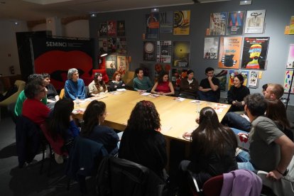 Participantes en el laboratorio cinematográfico.
