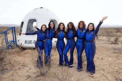 Las mujeres que han viajado este 14 de abril al espacio.