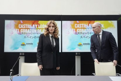 Mar Sancho y Carlos Martín Tobalina, viceconsejeros de Cultura y Economía.